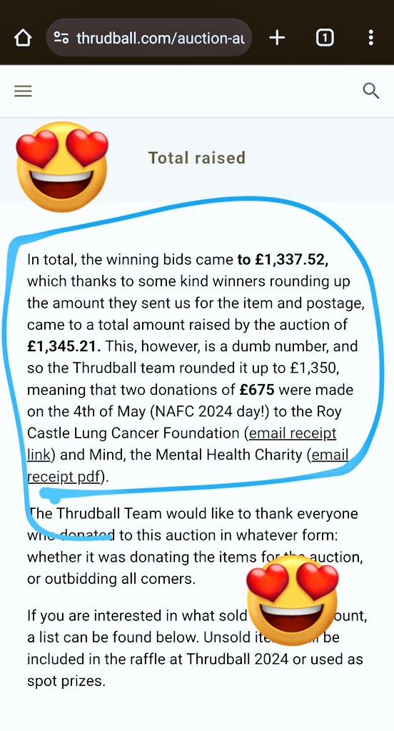 Bonus #charity auction raised an additional £675 for each of <a href="/MindCharity/">Mind</a> and <a href="/Roy_Castle_Lung/">Roy Castle Lung Cancer Foundation</a> 

Thanks to everyone who donated and everyone who joined in to raise much needed cash