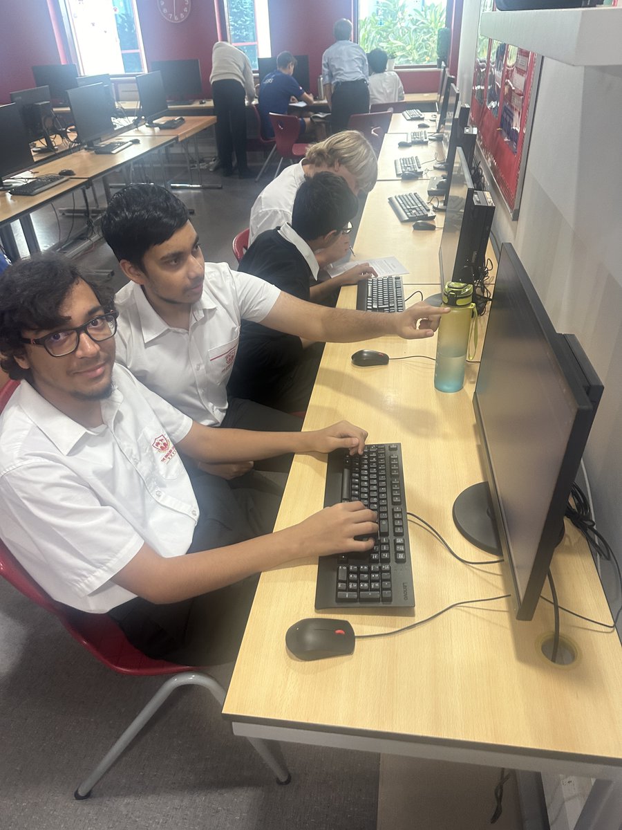 InfoECDubai's tweet photo. Yesterday, we took two Year 12 Computer Science teams to a 'Hackathon' at Dubai English Speaking College. Team 'A' (Manuj, Kabir, Mahad, Ayan) secured 2nd place overall, with Mahad earning an MVP award. Team 'B' (Hasnain, Zayn, Lakshya, Hamza) also performed admirably. https://t.co/B7ktd8ufqW