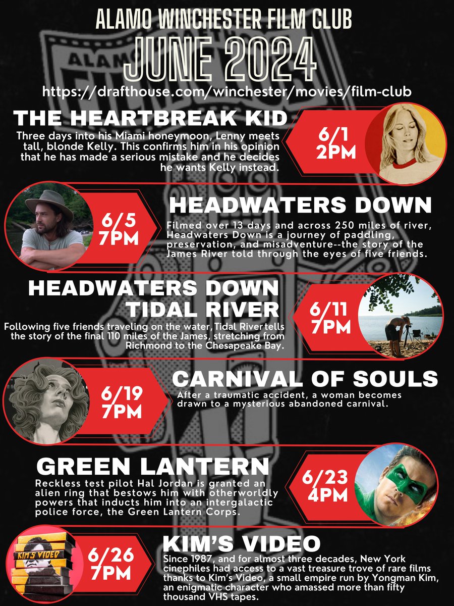CinemaBandwagon's tweet image. Just in case you were wondering what our #AlamoFilmClub June schedule looks like -- well, you are in for a treat!  In or near the #ShenandoahValley, you need to join us!  Tickets all found here:  drafthouse.com/winchester/mov…