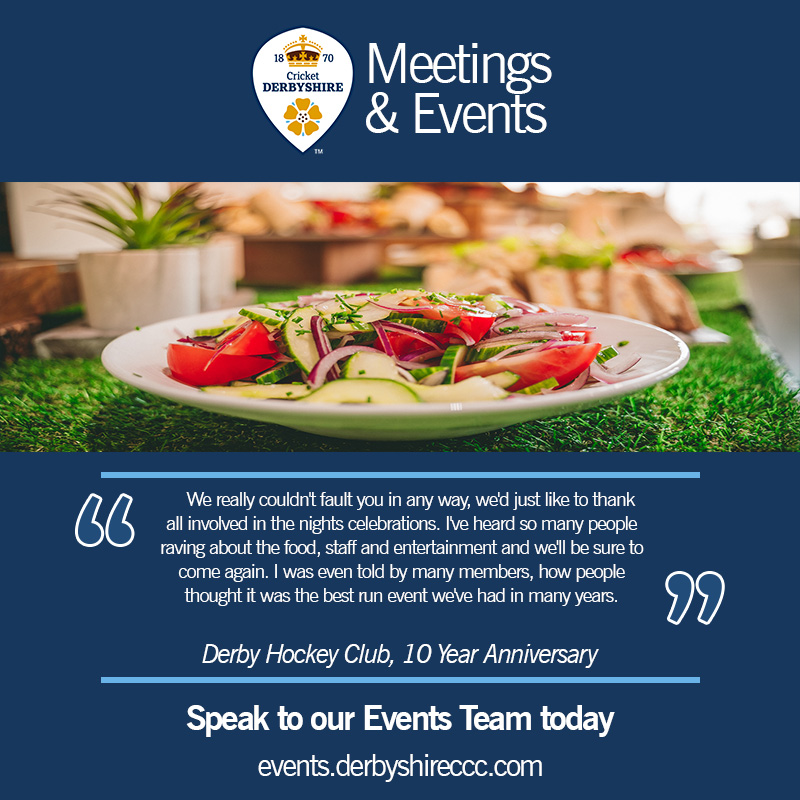 It is always great to see our hard work met with such lovely comments from our customers, this is what Derby Hockey Club had to say about their event at The County Ground recently.

If you would like to organise an event at The County Ground get in contact with our team now.