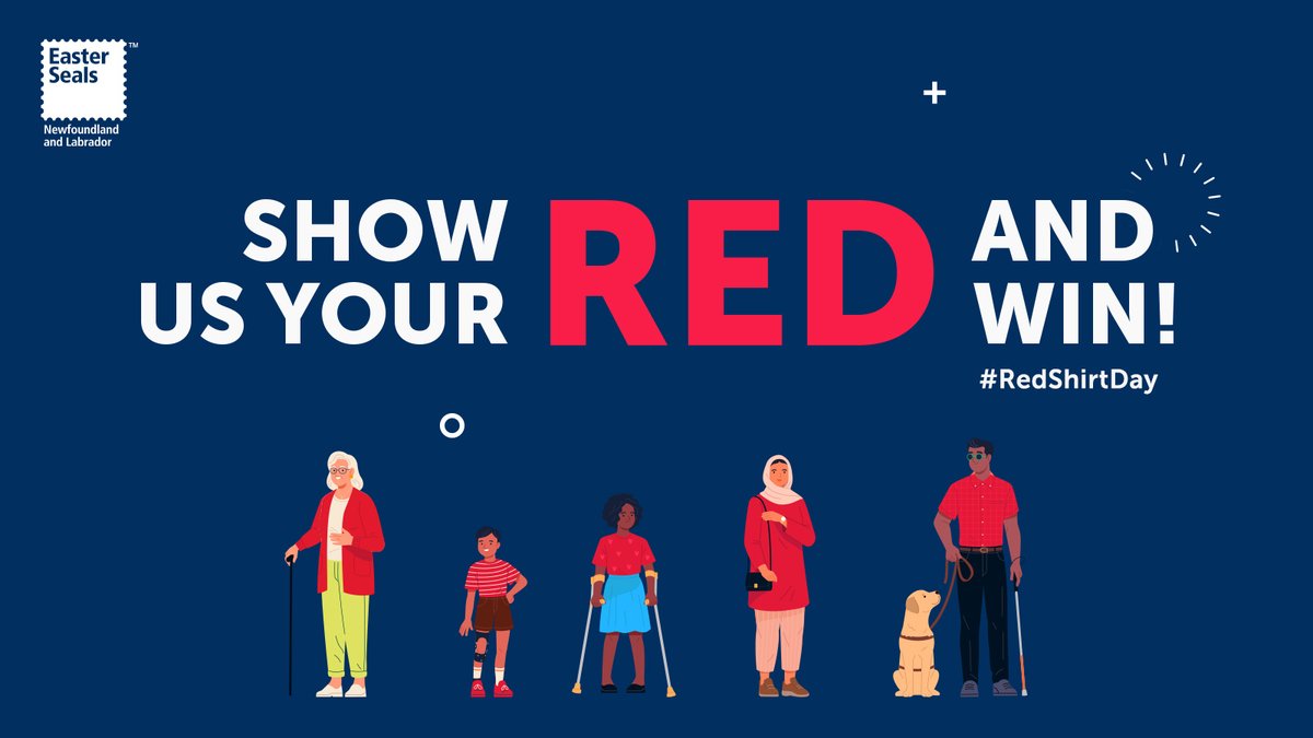 Tomorrow is Red Shirt Day!

Take a selfie tomorrow to show us your red and post it to Facebook with the hashtags: #RedShirtDay, #RedForAccessAbility, #EasterSealsNL, #unstoppABLE, and don’t forget to tag <a href="/EasterSealsNL/">Easter Seals</a>!

Learn more about Red Shirt Day at eastersealsnl.ca/events/redshir….