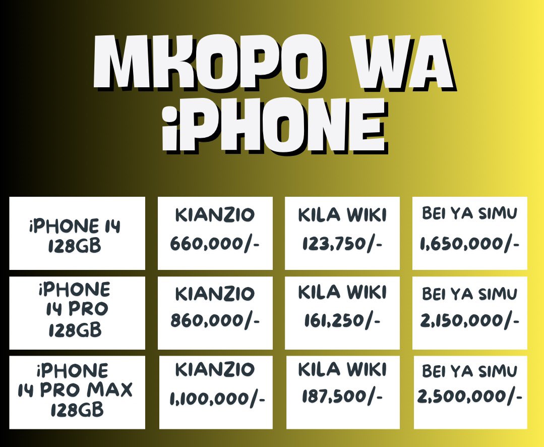 Sasahivi unalipia kianzio unachukua simu unaitumia huku ukilipia kidogo kidogo hata waalimu kina @bajabiri mnaweza anza kutumia tunda sasa Req:kitambulisho cha NIDA na kianzio cha simu hukika ☎️0652795468