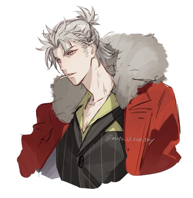 「grey hair vest」 illustration images(Latest)