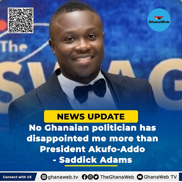 Ace sports journalist, Saddick Adams, has claimed that Ghana President Nana Addo Dankwa Akufo-Addo has been a huge disappointment.

ghanaweb.com/GhanaHomePage/…