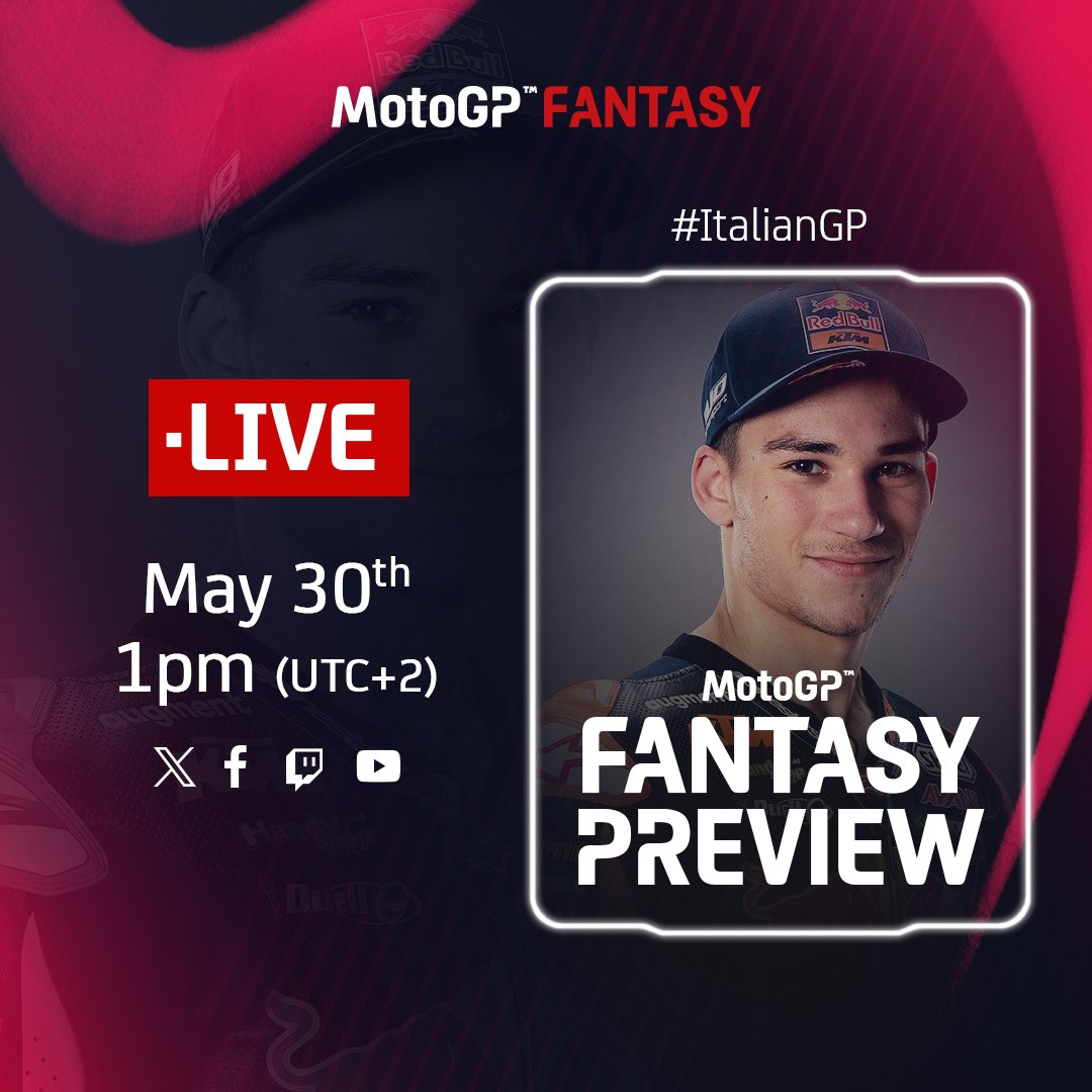🔮 #Moto2 rider @Denizoncu53 will help us build our #MotoGPFantasy Team for the #ItalianGP 🇮🇹 Tune in tomorrow at 1pm (UTC +2) and don't forget to lock in your picks by Q1 on Saturday 🎥 #MotoGP