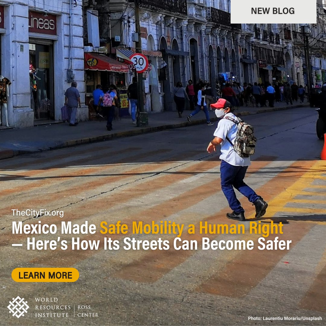 #Mexico's historic declaration of safe #mobility as a human right is an important step towards safer, more inclusive cities. 🌆 Now, we need systemic changes to protect 🚶🏿pedestrians & 🚴🏽‍♀️cyclists. Here are 7 ways to make streets safer + more sustainable: bit.ly/44SMjZE