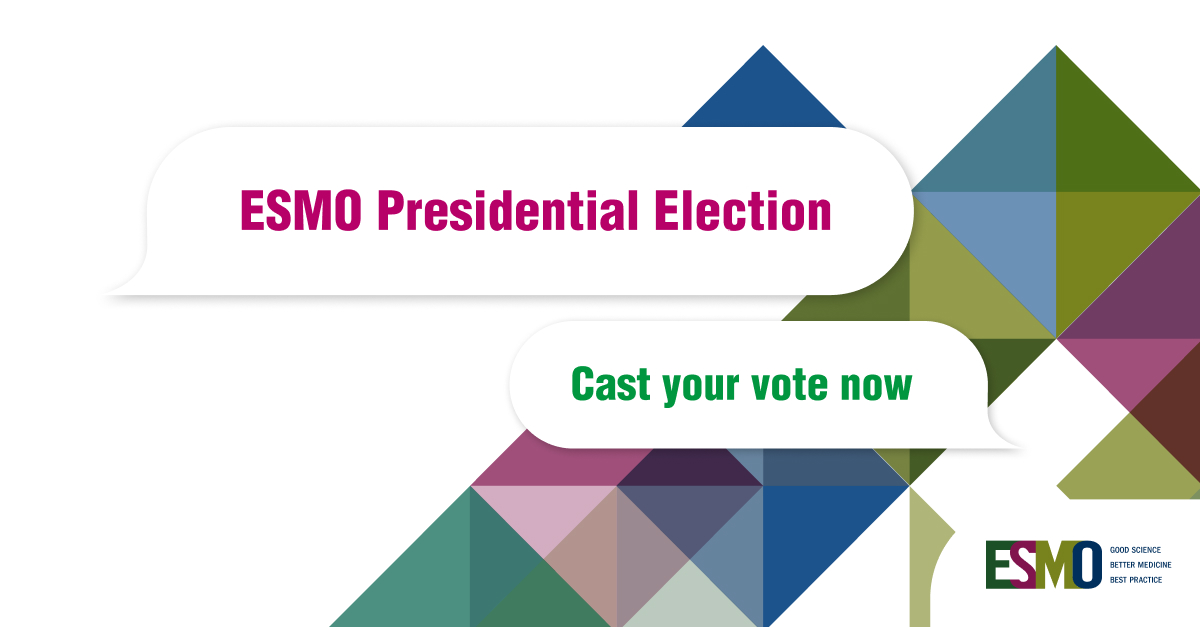 #ESMOMembers 📢 Voting for the ESMO Presidency 2027-2028 is now open. Learn more about the candidates, Giuseppe Curigliano and Nadia Harbeck, and their vision for the Society. Cast your vote now. 👉ow.ly/fHX850RWt5T