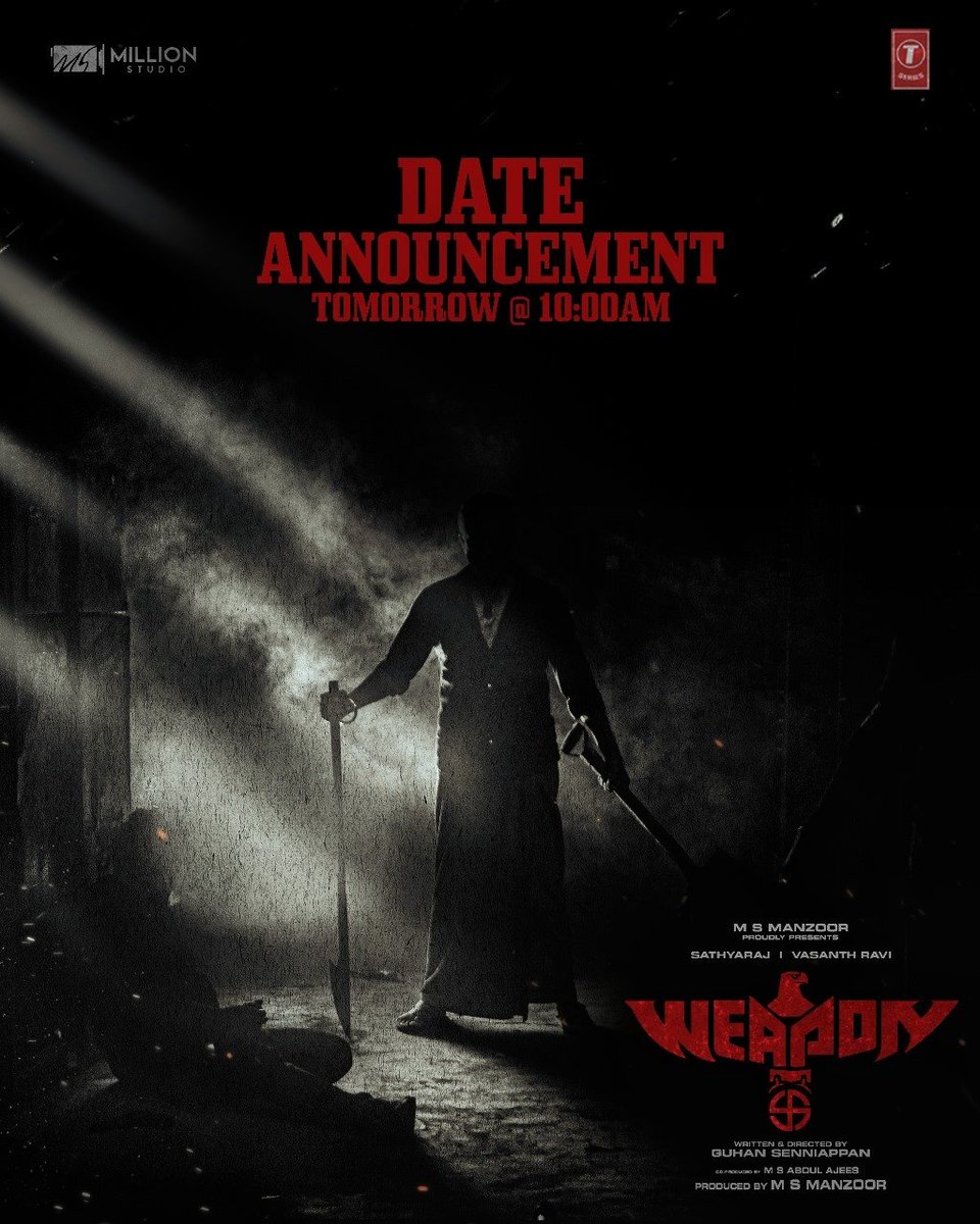 #WEAPON release date announcement, tomorrow at 10 AM