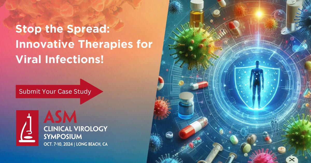 Are you ready to dive into the world of diagnostic virology? ASM CVS 2024 is calling for bright minds like yours to present groundbreaking research and innovative insights. Submit your case study now. asm.social/1Ta #ASMCVS