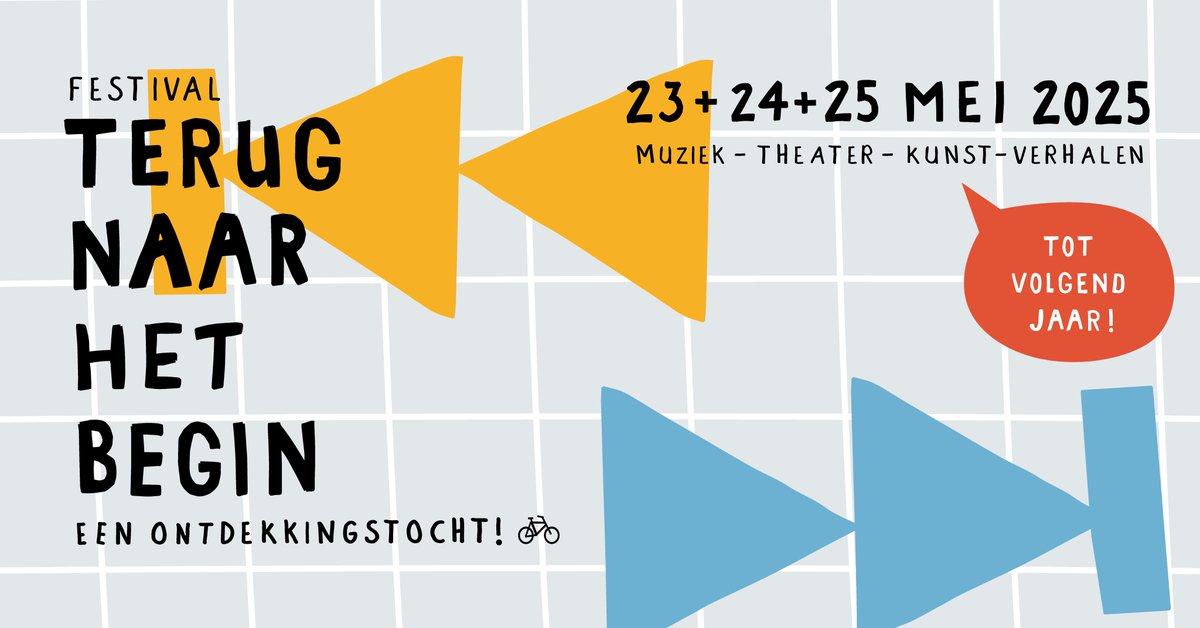 🎉𝐍𝐢𝐞𝐮𝐰𝐞 𝐝𝐚𝐭𝐚 𝐓𝐍𝐇𝐁 𝐛𝐞𝐤𝐞𝐧𝐝!🎉
Wil je weer naar Festival Terug naar het begin? Blok dan snel de nieuwe data in je agenda!

🗓 23 + 24 + 25 mei 2025

💙 Tot volgend jaar!