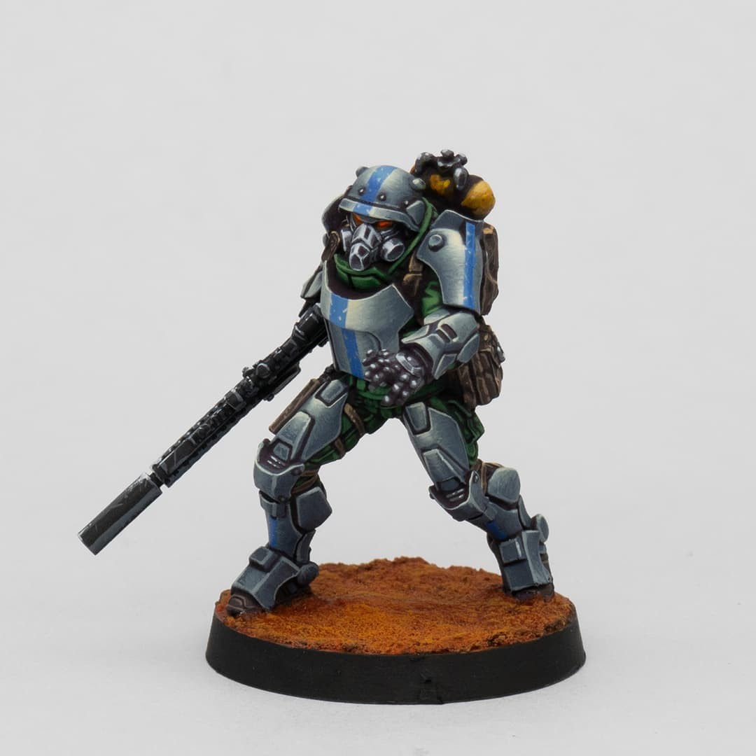 Check out this Veteran Kazak #miniature for Infinity! It was painted up by waywardbrushstudio on Instagram, who has done an amazing job.

#miniaturepainting #paintingminiatures #minipainting #corvusbelli #infinitythegame #paintinginfinity