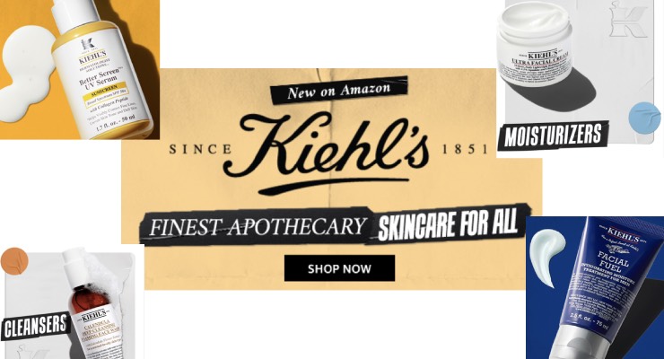 Kiehl's launched a new storefront on the Amazon Premium Beauty Store. Several products are available and have been awarded Amazon’s Climate Pledge badge via the Cradle to Cradle certification. ➡️hubs.li/Q02ygX1q0 #beautynews #kiehls #amazonbeauty