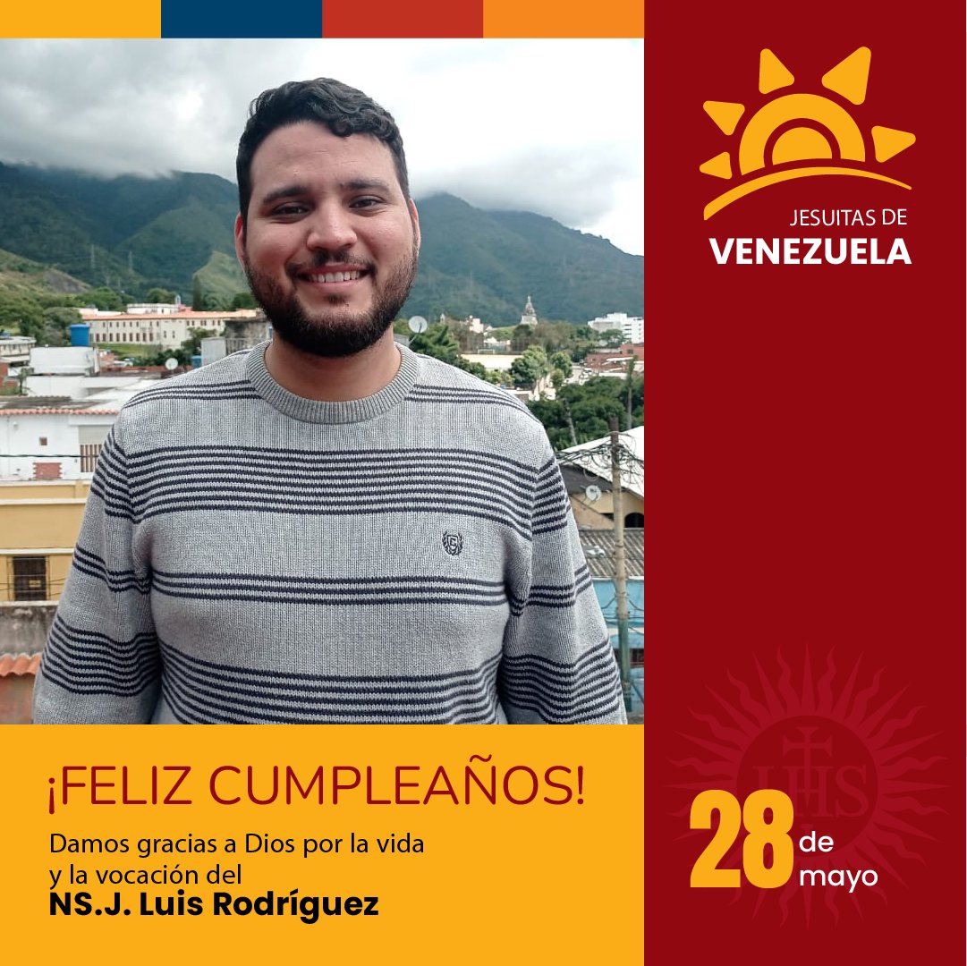 Hoy 28 de mayo queremos celebrar con ustedes el cumpleaños del NS.J. Luis Rodríguez, damos gracias a Dios por su vida y vocación.

#EnTodoAmarYServir