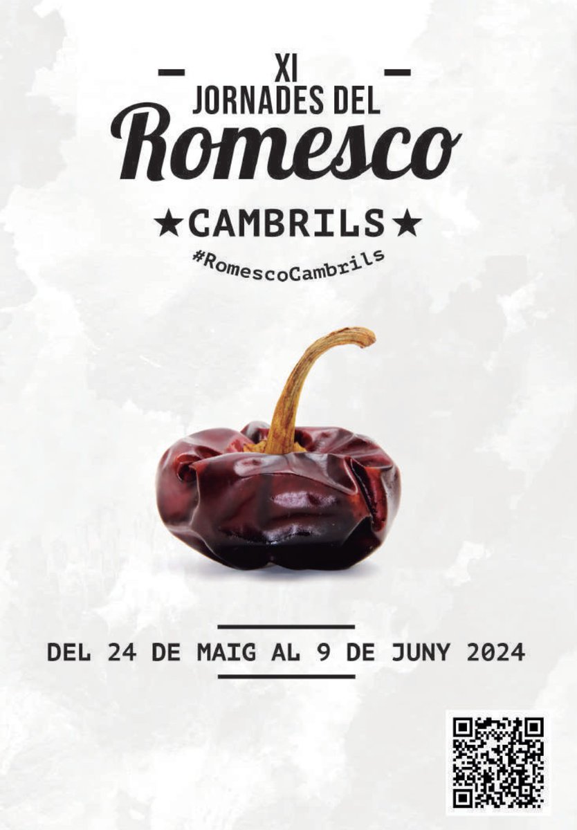 18 Restaurants de #Cambrils us esperen per fer-vos gaudir amb les millors receptes de la Cuina del Romesco.
Descobriu les propostes gastronòmiques de les XI Jornades del Romesco de Cambrils! 😋

ℹ️ tuit.cat/p6Og9

@CambrilsTurisme @costadauradatur @somgastronomia