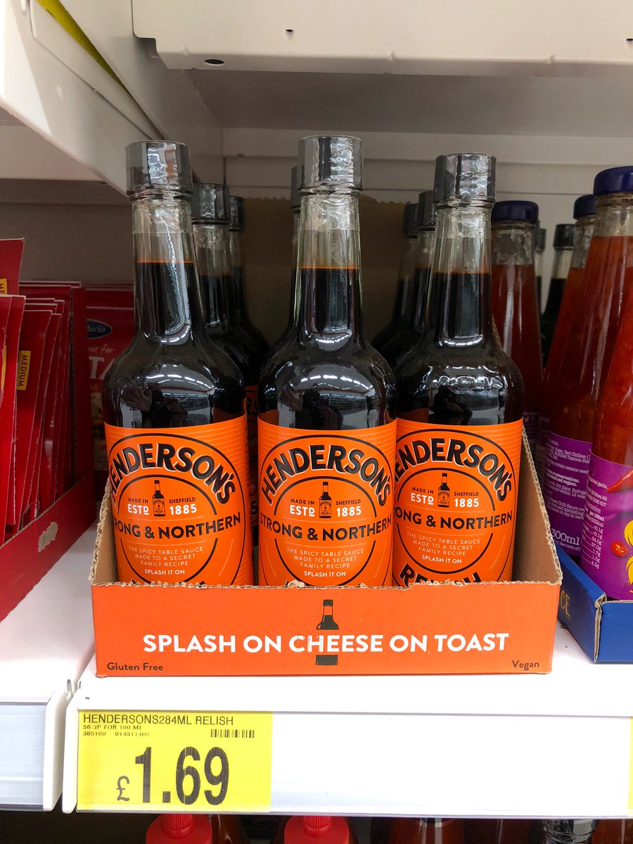I never thought I’d see the day! @HendoRelish on sale in my original hometown of Hemel Hempstead! In Hertfordshire! Down south! My mum would be very proud 🧡🫡 #Hendos #Sheffield