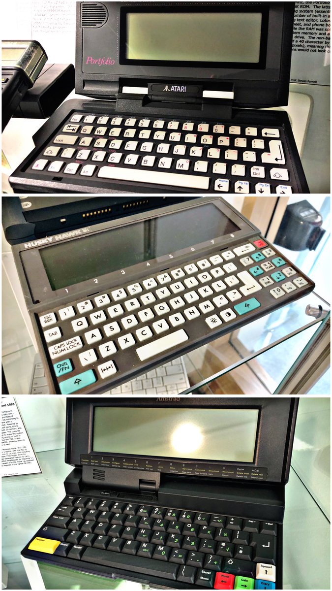 Today’s #RetroTrio offers you the #Amstrad #NC200, #HuskHawk and #Atari #Portfolio.  Which will you keep, gift to a friend and delete forever? #RetroComputing #ComputerHistory #VintageComputing