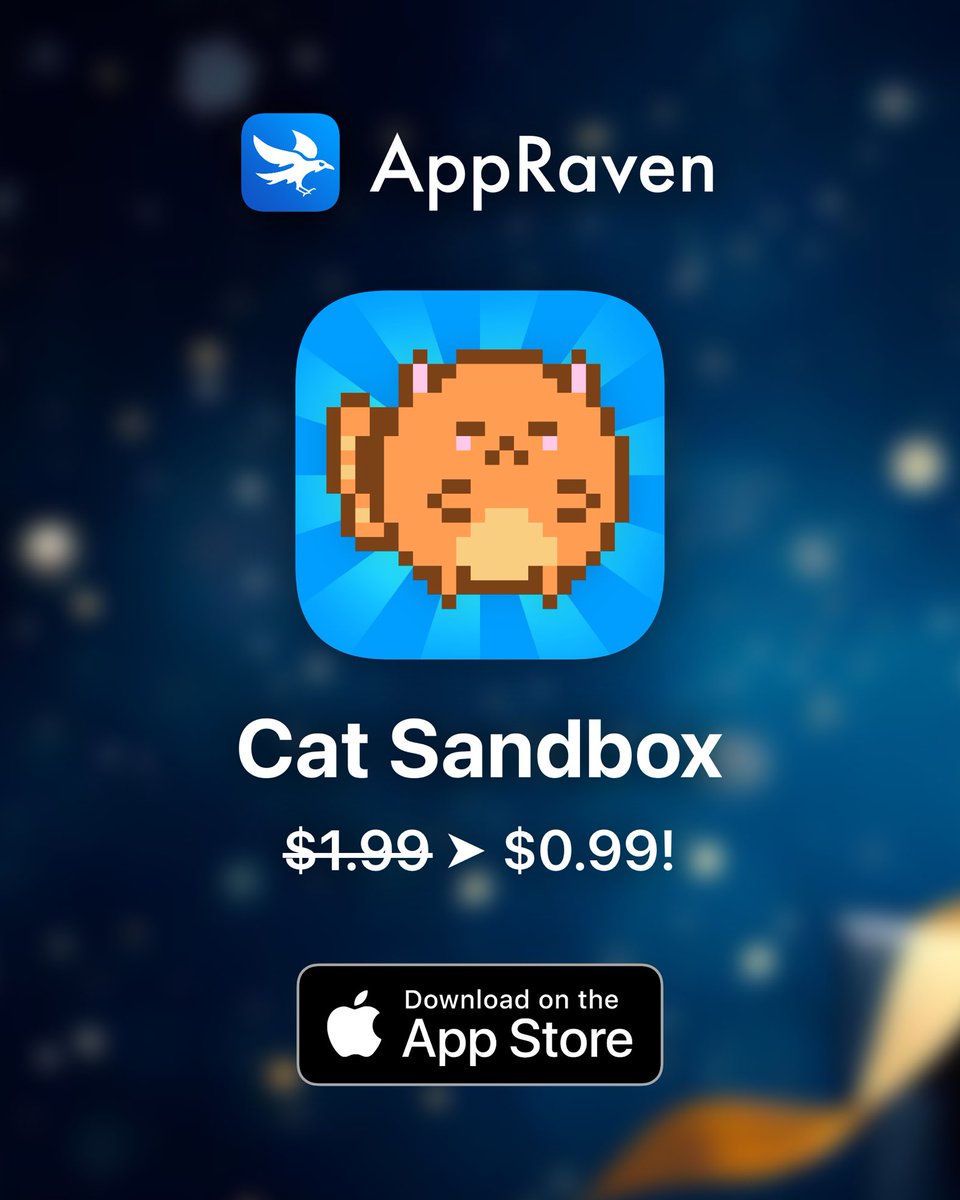 🎁 Today's App Deal - May 28th 🎁

Introducing Cat Sandbox - guide cute cats through puzzles!

👉 apps.apple.com/app/id64689875…

📆 Repost &amp; Follow for new deals every day!

#Apple #AppStore #Deals #Discount #iPhone #Apps #iOS
