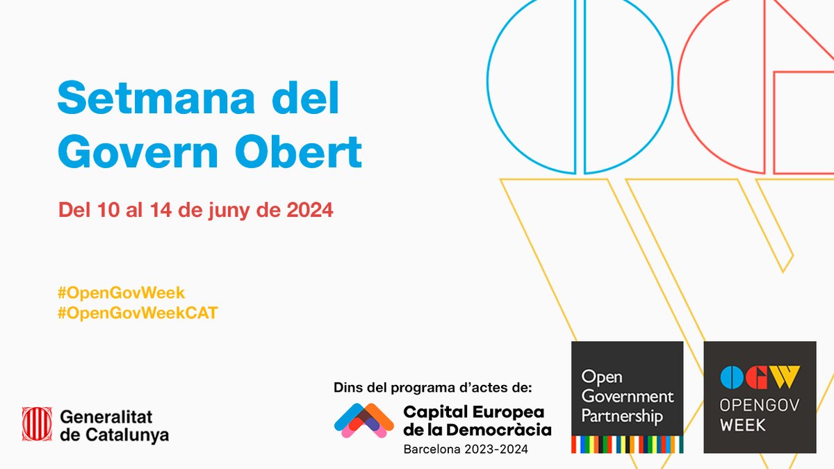 L’Escola participa a la Setmana del Govern Obert 2024 amb la jornada 'Contra la corrupció i les irregularitats: els sistemes interns d’alerta a Catalunya' del 12 de juny. Inscripcions obertes!

gen.cat/3yzQE8a

#OpenGovWeek #OpenGovWeekCAT @governobertcat