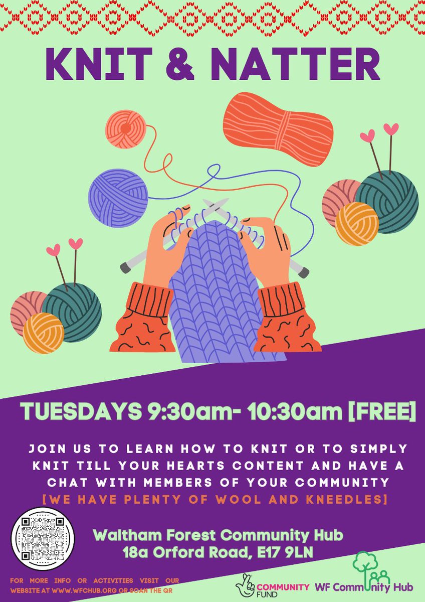 Dive into the cozy world of knitting with our FREE Tuesday drop-in sessions! Whether you're a seasoned pro or a beginner, come together with our wonderful community to learn, create, and connect. Just bring your needles and enthusiasm! Make Tuesdays the highlight of your week!