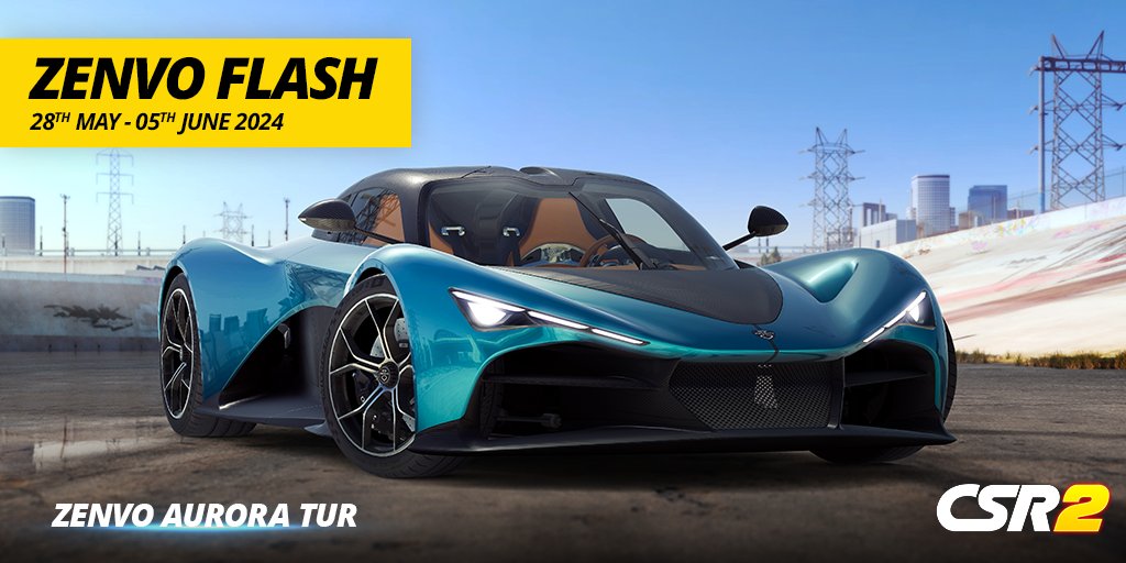 CSRRacing's tweet photo. Zenvo Flash Event Live! Experience the Zenvo Aurora Tur with its jaw-dropping 1,850 horsepower V12 engine. Don’t miss your chance to own this powerhouse! Get yours now!
Play #CSR2 here: https://t.co/s9Ydj9Cxp0
#FlashEvent #Zenvo #CSRRacing https://t.co/q1OpQJngNv