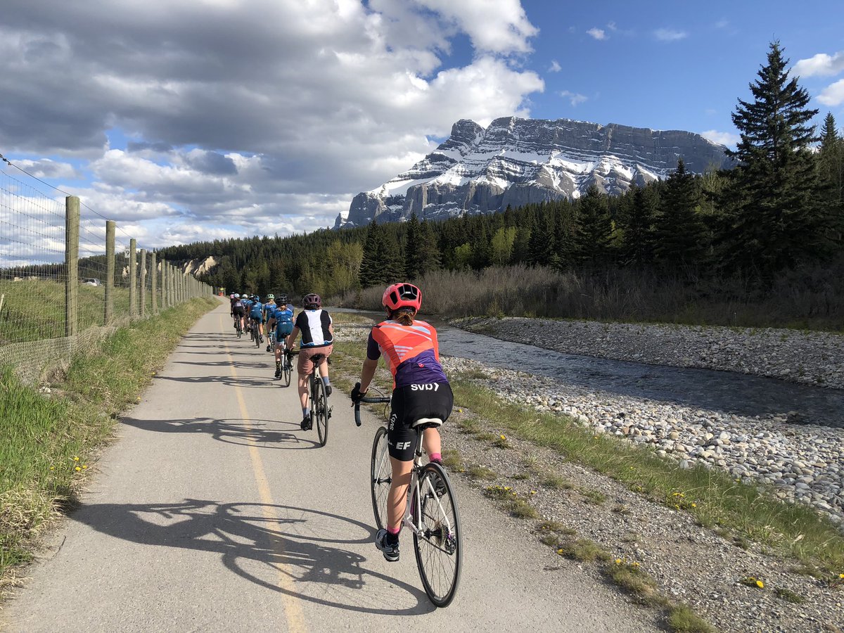 Nothing makes me more happy than getting youth riding bikes! #cycling #banff #canmore