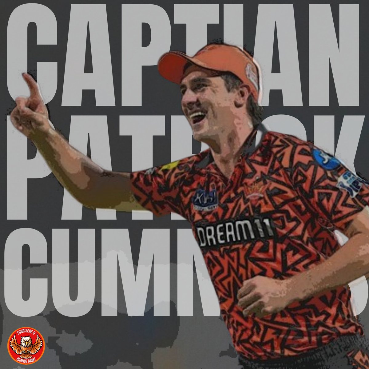 𝐂𝐀𝐏𝐓𝐈𝐀𝐍 𝐂𝐔𝐌𝐌𝐈𝐍𝐒 𝐒𝐔𝐏𝐄𝐑𝐌𝐀𝐑𝐂𝐘!! 🫡🔥 #OrangeArmy on a scale of 1-10 how much do you rate Cummins as a captain on his captaincy debut in IPL?