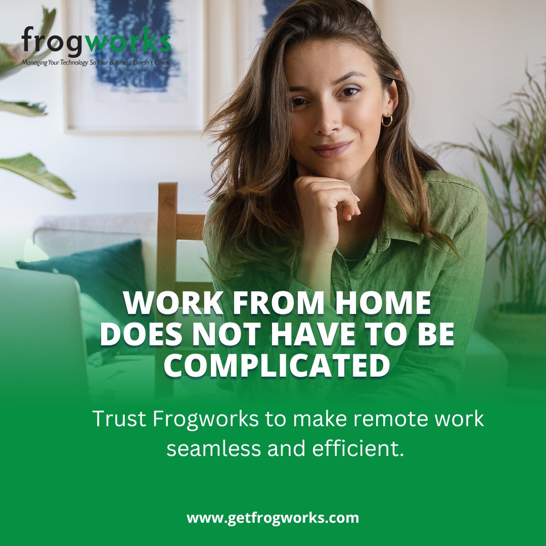 Frogworks's tweet image. Work from home does not have to be complicated. Trust Frogworks to make remote work seamless and efficient.
📌getfrogworks.com 

#WorkFromHome #RemoteWorkSolutions