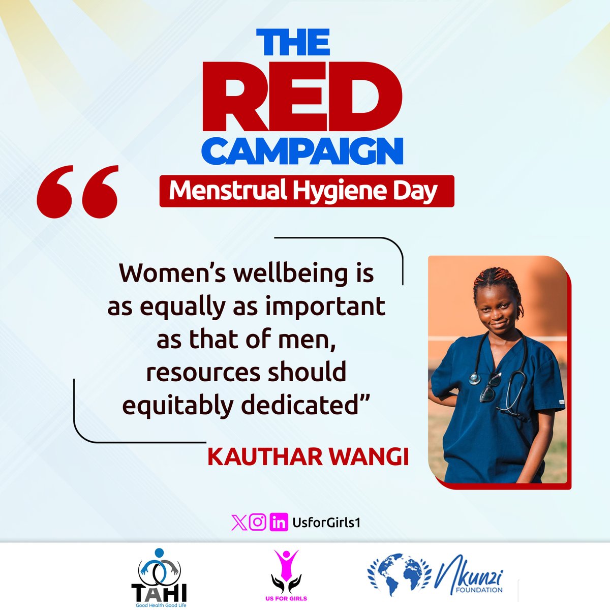 #RedCampaign

@KautharWangi tells us that women's well being is as equally important as that of men, and thus resources should be equitably dedicated.
#EndPeriodPoverty
#EndPeriodStigma
#MHDay