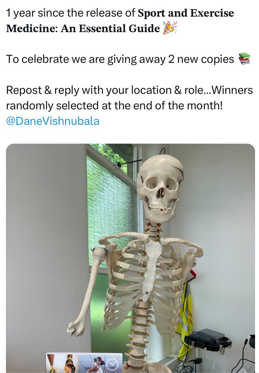 Dave Eastwood (@drdaveeastwood) on Twitter photo Not long left to enter to get a free copy of our SEM Guide! Contributions from excellent authors <a href="/DaneVishnubala/">Dr Dane Vishnubala</a> <a href="/seancarmody1/">Sean Carmody</a> <a href="/emma_lunan/">EmmaLunan</a> <a href="/drnickykeay/">NickyKeayFitness</a> <a href="/carlespedret/">carlespedret</a> <a href="/gui_tran/">Gui Tran</a> <a href="/DrAllanJohnston/">Dr Allan Johnston</a> <a href="/DrJN_SportsMed/">James Noake</a> <a href="/rishidhand7/">Rishi Dhand</a> <a href="/rjprobinson/">Rebecca Robinson</a> <a href="/jonathanpower3/">jp</a> <a href="/DrJV75/">Justin Varney</a> <a href="/sportymedicine/">Dr Linda Evans</a> Not long left to enter to get a free copy of our SEM Guide! Contributions from excellent authors <a href="/DaneVishnubala/">Dr Dane Vishnubala</a> <a href="/seancarmody1/">Sean Carmody</a> <a href="/emma_lunan/">EmmaLunan</a> <a href="/drnickykeay/">NickyKeayFitness</a> <a href="/carlespedret/">carlespedret</a> <a href="/gui_tran/">Gui Tran</a> <a href="/DrAllanJohnston/">Dr Allan Johnston</a> <a href="/DrJN_SportsMed/">James Noake</a> <a href="/rishidhand7/">Rishi Dhand</a> <a href="/rjprobinson/">Rebecca Robinson</a> <a href="/jonathanpower3/">jp</a> <a href="/DrJV75/">Justin Varney</a> <a href="/sportymedicine/">Dr Linda Evans</a>