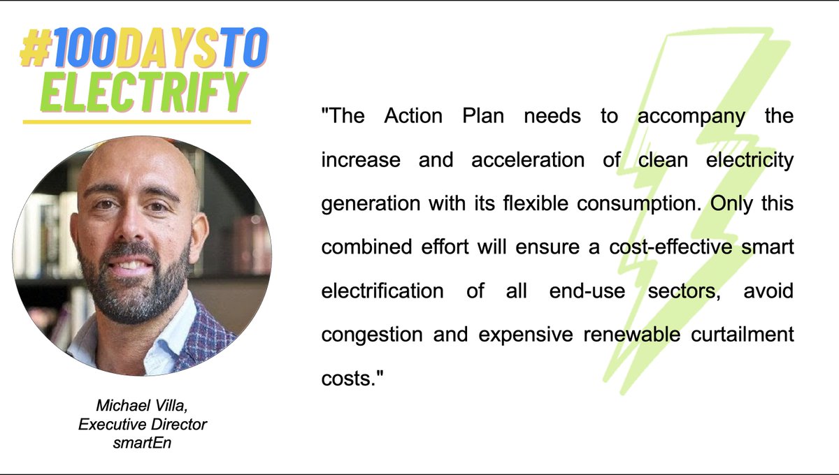 What is needed for more #electrification in Europe? 🇪🇺

As our #100DaysToElectrify campaign continues, let's hear from our member @smartEnEU's Executive Director, @MikVilla86! 🔌

@WindEurope @RenewablesGrid @ThinkCopperEU @helloheatpumps @SolarPowerEU @AVERE_EU @Eurelectric