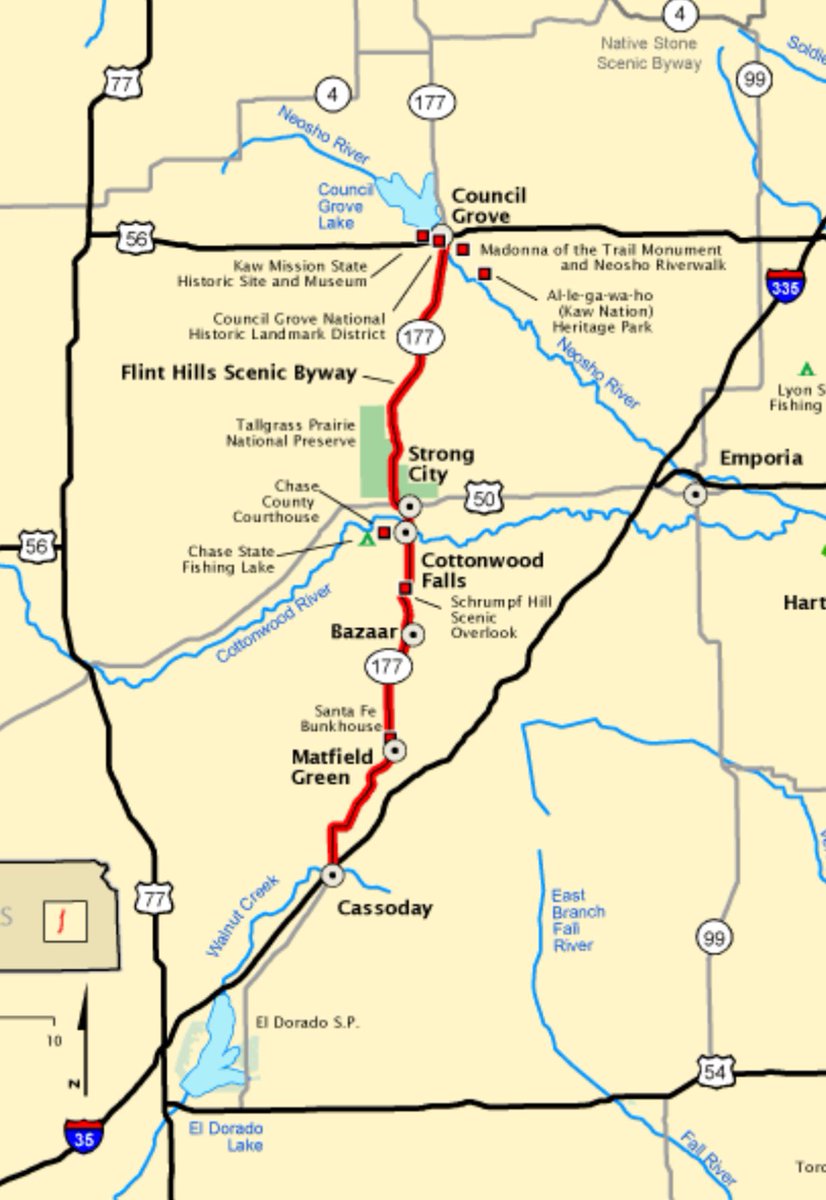 The MOST scenic roadway in Kansas is 177 highway between Council Grove and Cassoday…

Nothing can change my mind.  

Nothing! 😄    #Fact