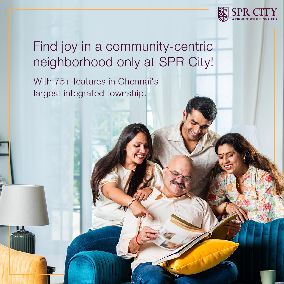 With 75+ joyous features to cater to every desire, SPR City merges luxury lifestyle with ultra-modern design to redefine your living experience in Chennai. Join us and experience the warmth of a neighborhood that feels like an extended home.

#SPRCity #IntegratedTownship