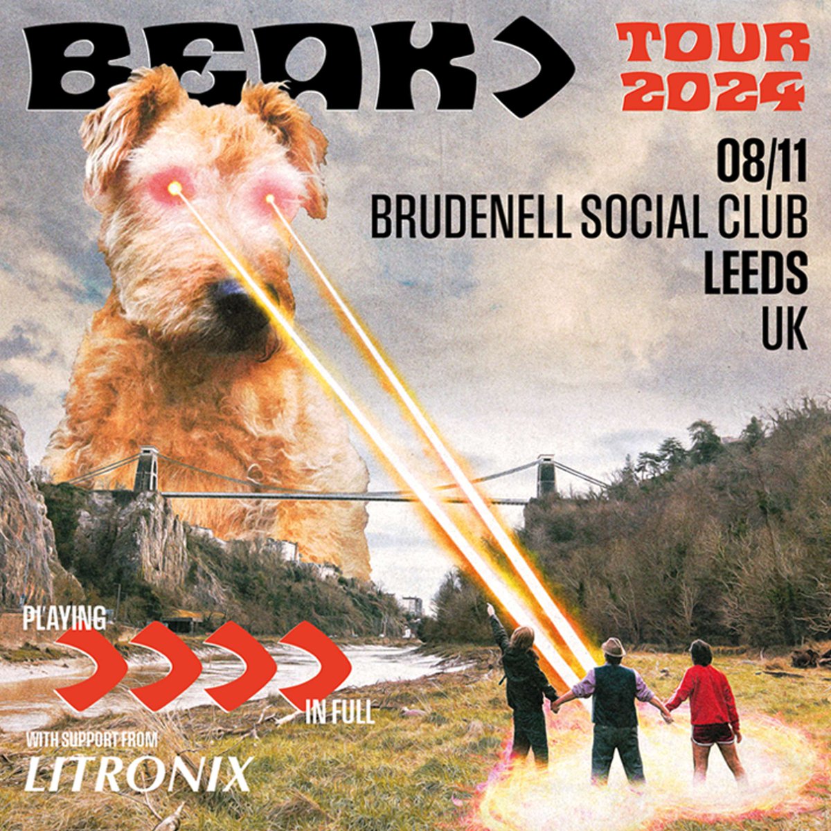 Along with a FULL new album, '>>>>' - the one & only @BeakBristol make their long-awaited Brudenell return on 8th November! ⚡ +️ support from @LITRONIX1 🤝 Grab tickets this Friday @ 10:30AM & listen to the new record, it's a treat. 🎧 ➡️ bit.ly/Beak-Lds