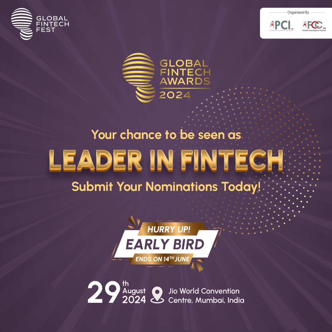 Ready to transform fintech? Enter the Global Fintech Awards and shine among industry leaders! Showcase your groundbreaking innovations and visionary ideas. Nominate now at globalfintechfest.com. 

#GFF #GlobalFintechAwards #GFF24 #FintechRevolution #FintechInnovators