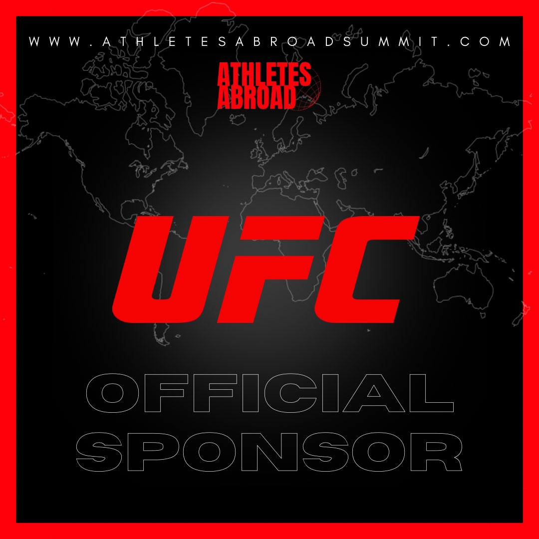 DrTywannaSmith's tweet photo. 🔥Yes, it’s official! THE @ufc is one of our MVP SPONSORS of the 1st-ever Athletes Abroad Summit!🏀🌎✈️ #Vegas #July15th 

Thank you for helping us create space for our American athletes abroad!✈️🎉

https://t.co/UUGel60rez

Follow us on IG &amp; LinkedIn: @athletesabroadsummit https://t.co/e6FEEv6Fds