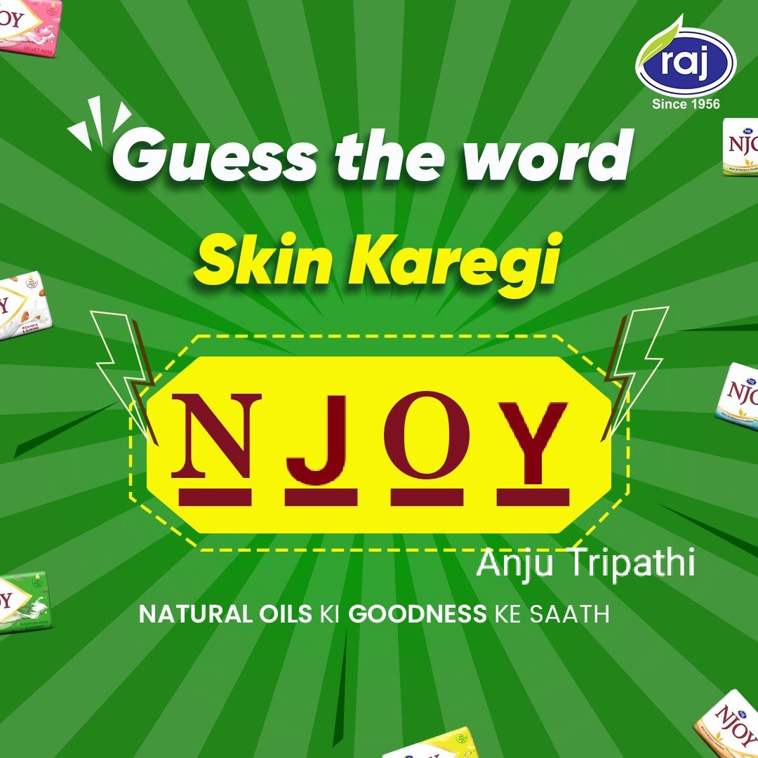 @RajSuperWhite NJOY 🥳

@RajSuperWhite
#contest #guesstheword 
#game #rajsoaps #Njoy 
Tag
@Aishwarya_NK 
@KajolSaxena7 
@GoldQueenie4 
@Kinjal__01 
@Gajraj_108 
@Syed_Nabi23 
@Aj_Singh_30 
@harryHardeep11