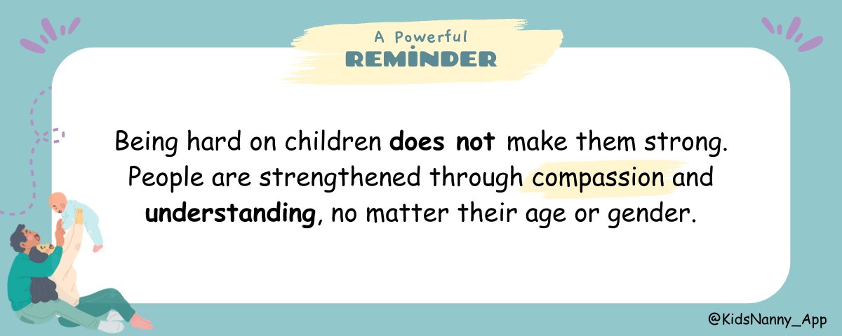 KidsNanny_App's tweet image. 💪Compassion and understanding fuel true strength. Empowering kids through empathy leads to resilience and grace.

✨Quote by Lelia Schott.
#parenting #EmpathyEmpowers #Compassion #children
