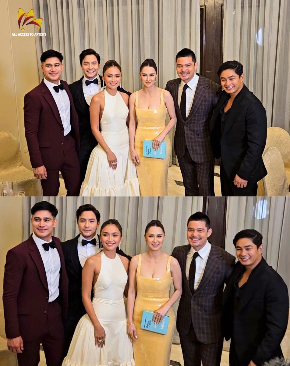 AAArtists_'s tweet photo. STAR-STUDDED NIGHT! ✨️ FAMAS Bida sa Takilya awardees Marian Rivera and Dingdong Dantes with Piolo Pascual, Alden Richards, Kathryn Bernardo, and Coco Martin!

Thank you for the recognition, FAMAS!

#72ndFAMASAwards 
#FAMASAwards 
#MarianRivera #AllAccessToArtists #fAAAmily https://t.co/2u02iIFkI7