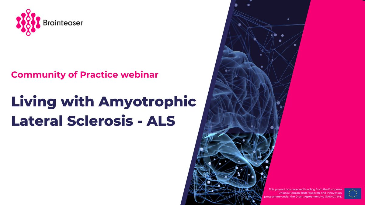 The 2nd #BRAINTEASEREU Community of Practice webinar: Living with #AmyotrophicLateralSclerosis (#ALS) featured distinguished experts and representatives of patients. 

Did you miss it ⁉ 

👉 You can now watch the recording

🎞 youtu.be/KFTvYXy3te0?fe… 👀

<a href="/EU_HaDEA/">HaDEA</a>