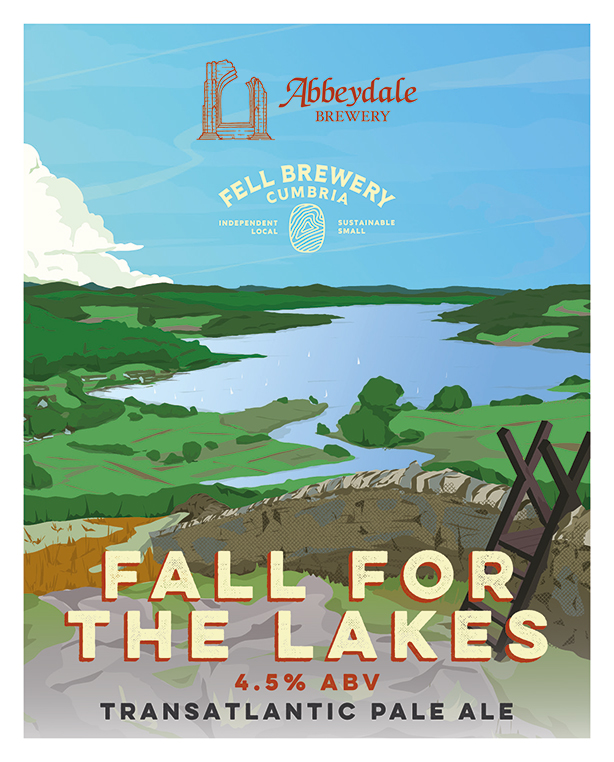 This week's new cask only release is the next in our gorgeous Travel Poster series - Fall for the Lakes, in collaboration with @FellBrewery. A 4.5% Transatlantic Pale Ale, with UK grown Harlequin hops and American classics Simcoe & Chinook. Read more here: abbeydalebrewery.co.uk/see-britain-by…