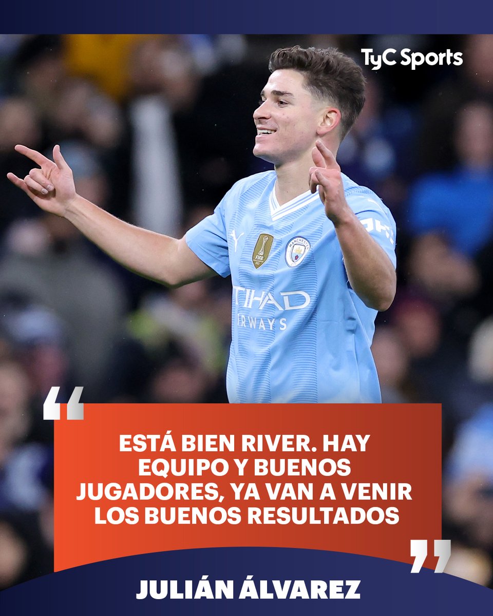 ⚪🔴 En su llegada al país para sumarse a la Selección Argentina, Julián Álvarez analizó el presente del River de Martín Demichelis: 🗣️ 'Obviamente veo a River, por ahí es medio tarde pero trato de mirarlo siempre si al otro día no tenemos partido. Está bien, los últimos dos