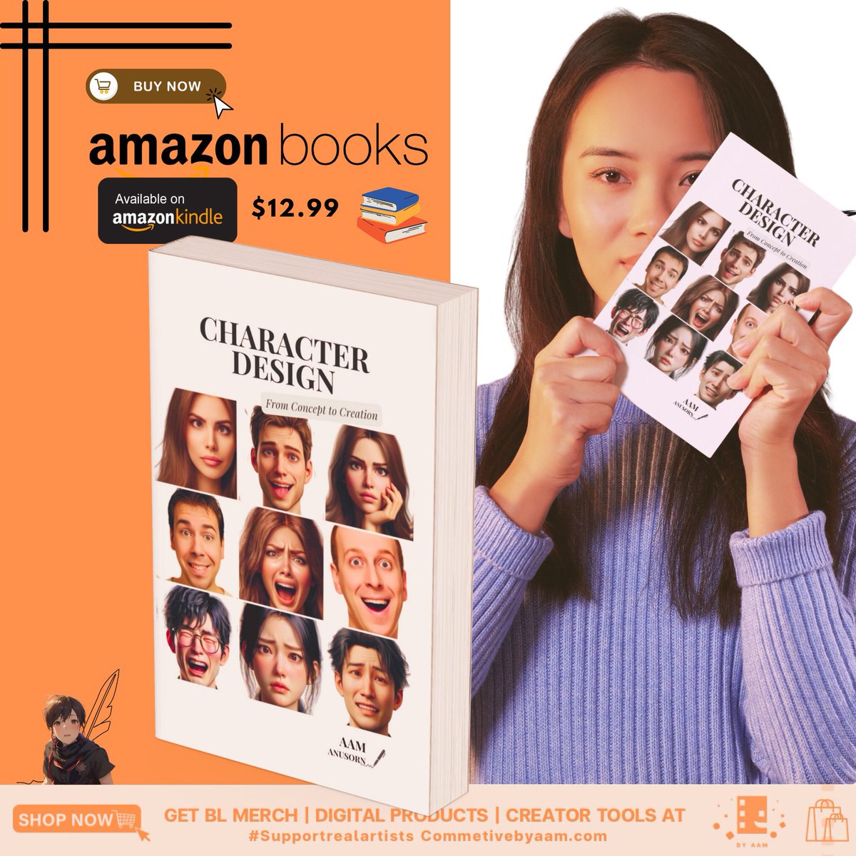 AamAnusorn's tweet photo. Creating characters is complex. Balancing good and bad traits because humans aren’t perfect. This inspired my book on character design for storytellers. Get your copy now! https://t.co/uG6HHeRW3S
#CharacterDesign #aamanusorn #commetive #storytelling https://t.co/0P6mZU6fBW