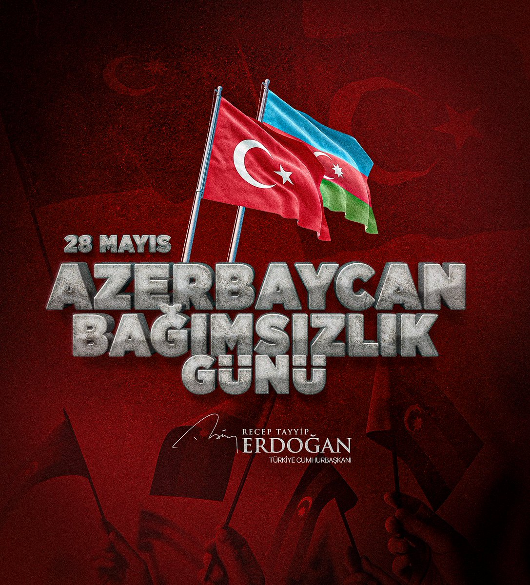 “Tek Millet, İki Devlet” ruhuna sahip olduğumuz Azerbaycan'ın 28 Mayıs Bağımsızlık Günü'nü tebrik ediyor, tüm Azerbaycanlı kardeşlerimizin haklı gururunu ve sevincini yürekten paylaşıyorum. Müstakillik uğruna şehit düşen kahramanlarımızı saygı ve rahmetle yâd ediyorum. 🇹🇷🇦🇿