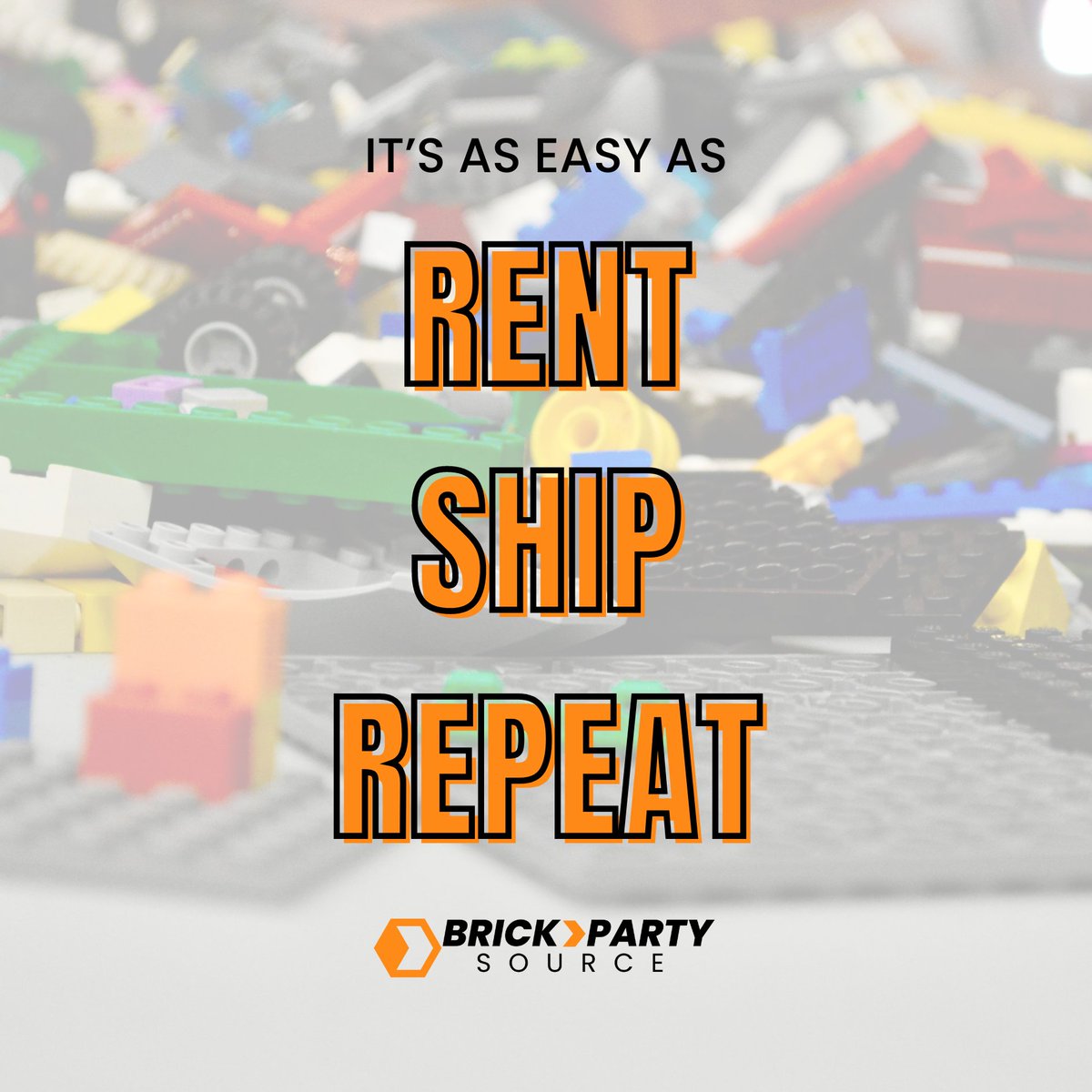 Renting 25 pounds of LEGO® bricks is as easy as rent, ship, repeat!

#BrickPartySource #rentshiprepeat #LEGOfun #LEGOideas