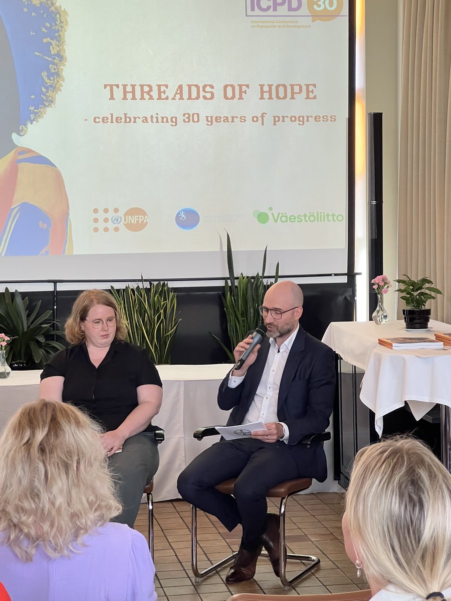 UNFPA_Nordic's tweet photo. What does #SRHR at work look like? And how do you envision your path forward?

These were some of the questions our panelists from @BayerSuomi, @InklusiivFI, @YKnuoret and @UNFPA reflected upon today at the #ThreadsOfHope launch in Helsinki.   

#ICPD30 https://t.co/ftQBIxrnPb