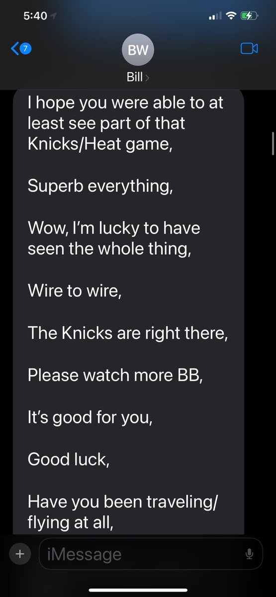 Bill would text me during games I was broadcasting, and pretend he didn’t know I was doing it, but ask if I was watching 🤣