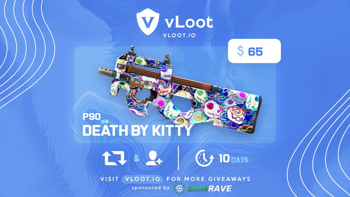 CSGO / CS2 P90 Death by Kitty MW Giveaway ($65) 🎁

✅ Follow @skinravegg & @vloot_io
✅ Like, Retweet and Tag 1 friend

Winner drawn in 10 days, good luck 🥰