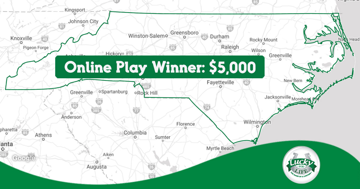 Congratulations to the latest #LuckyforLife winner. Last night's draw had one lucky #NCLottery player who matched four numbers and hit the Lucky Ball to win a $5,000 prize. The winning ticket was purchased through Online Play.