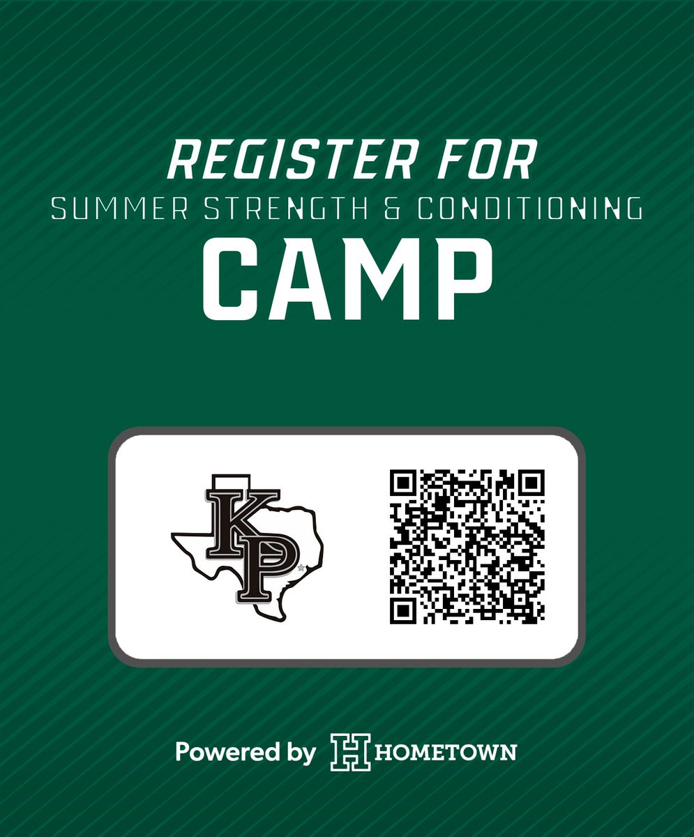 PARK FOOTBALL (@kpark_football) on Twitter photo Here is an updated QR Code to sign up for our the Summer Strength and Conditioning Camp. <a href="/HumbleISD_KMS/">Kingwood Middle</a> <a href="/kphsasbc/">KPark All Sports Booster Club</a> <a href="/KingwoodCougars/">KMS BOYS ATHLETICS</a> #WeAreKPark Here is an updated QR Code to sign up for our the Summer Strength and Conditioning Camp. <a href="/HumbleISD_KMS/">Kingwood Middle</a> <a href="/kphsasbc/">KPark All Sports Booster Club</a> <a href="/KingwoodCougars/">KMS BOYS ATHLETICS</a> #WeAreKPark