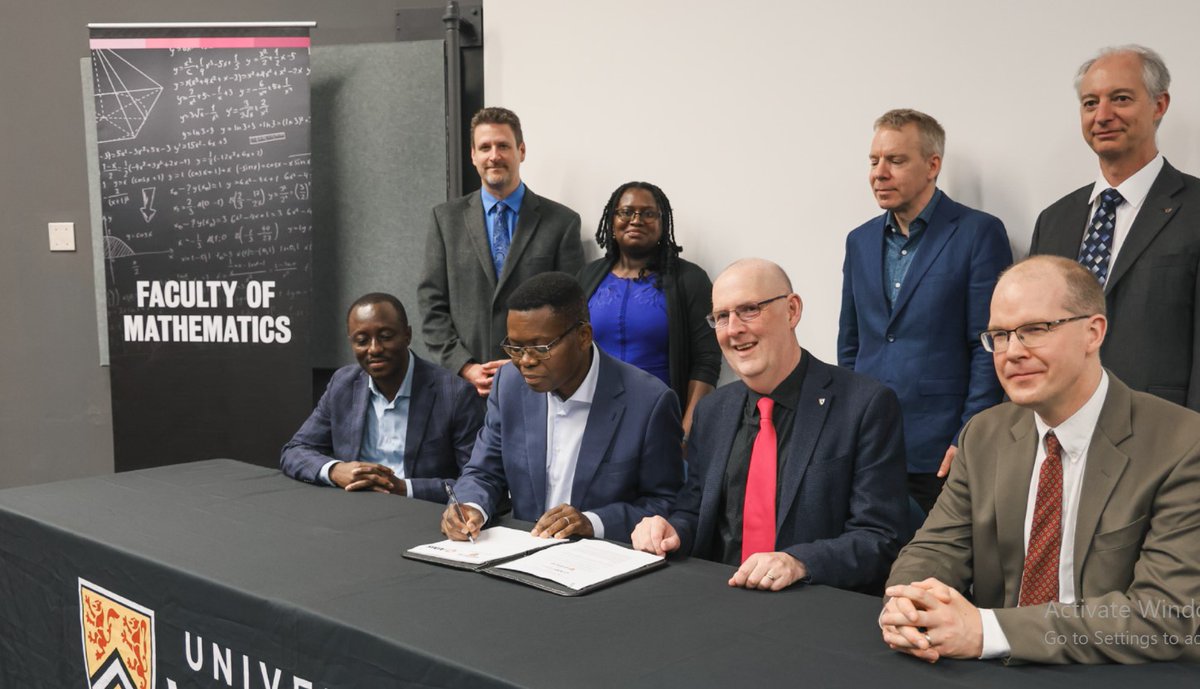 Hosted @UWaterloo, AIMS is collaborating to foster partnerships geared towards shaping the Future of Science in #Africa’s #Youth. At @WaterlooMath there were a series of presentations & a panel discussion to renew the Waterloo/AIMS agreement.🌍 #STEM More: shorturl.at/oDdzF
